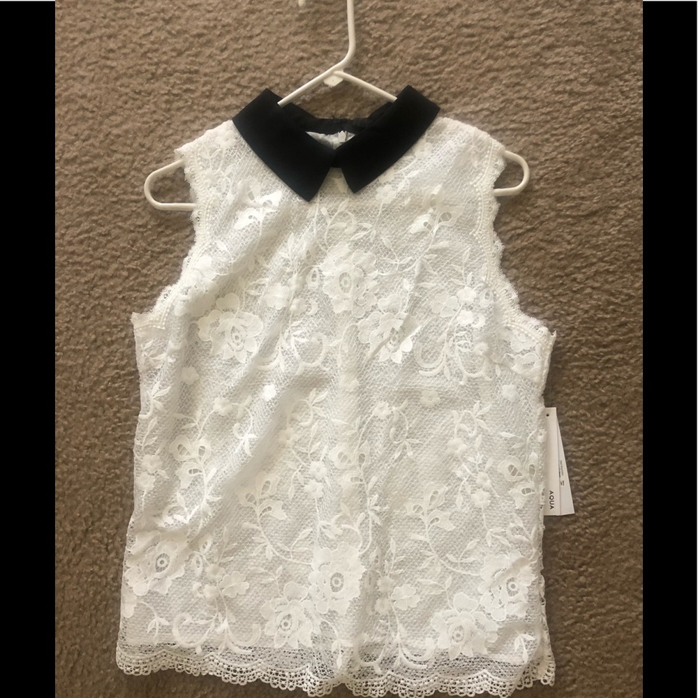 Aqua lace shirt NWT never worn